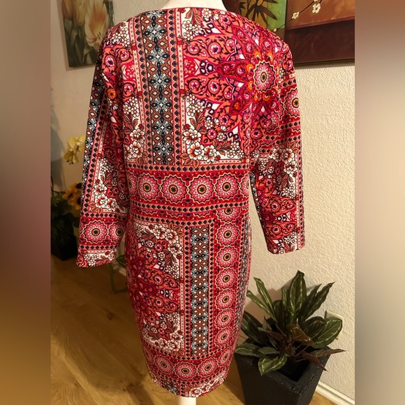 Neiman Marcus multicolor pull on midi dress size 8 - Picture 11 of 13